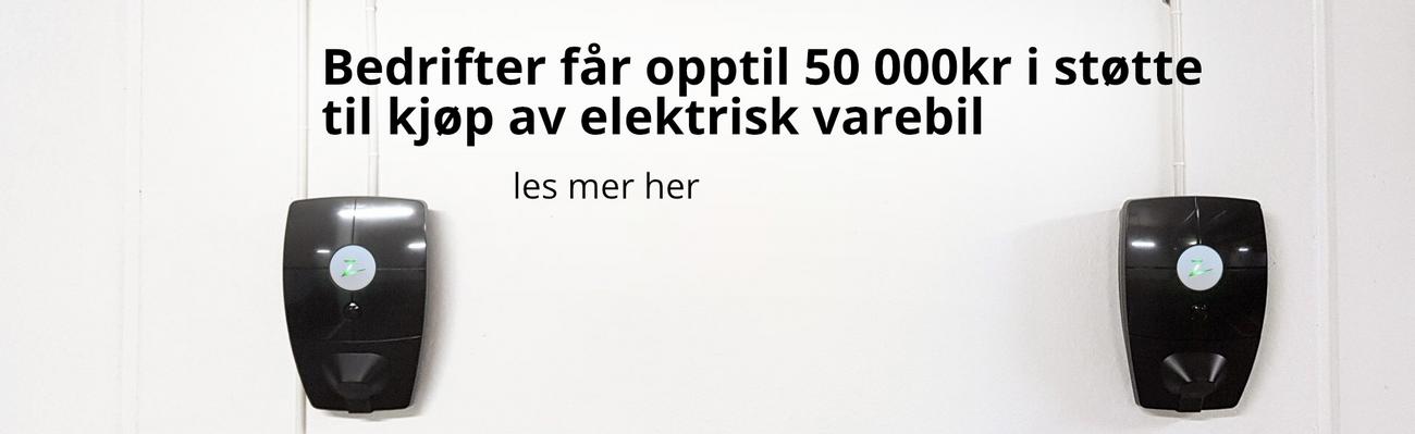 Bedrifter får opptil 50 000kr i støtte til kjøp av elektrisk varebil.